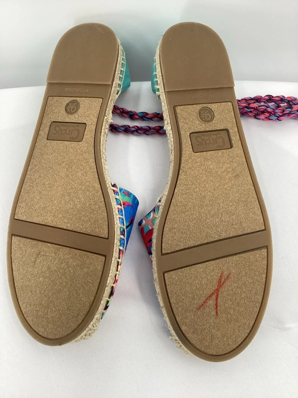 Sam Edelman Leonora Canvas  Braided Espadrille Flats TROPICAL Print